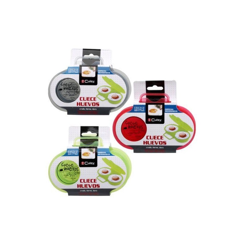 SET 2 CUECE HUEVOS DOBLE MICRO SURTIDO KC2152