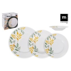 VAJILLA REDONDA 12 PCS BOLONIA 9211D1204