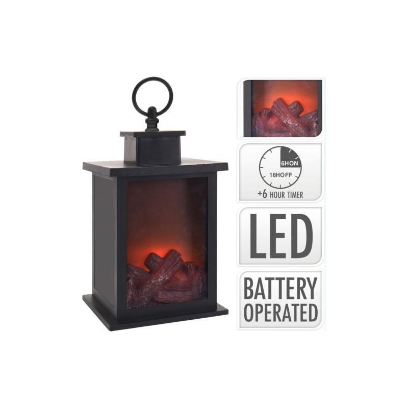 FAROL CHIMENEA NEGRO 25CM ADA100060