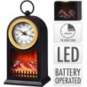 FAROL CHIMENEA HOGAR CON RELOJ NEGRO 26CM