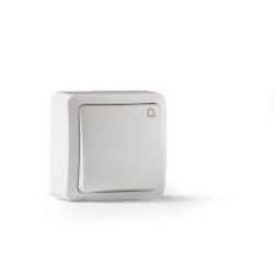 PULSADOR TIMBRE SUPERFICIE BLANCO 10A-250V S-7000