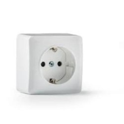 BASE TT LATERAL SUPERFICIE BLANCO 16A-250V S-7000