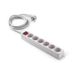 BASE 6 TOMAS TT C/CABLE 5M BLANCO 9/906