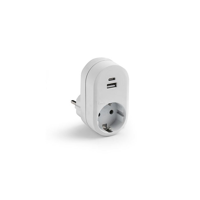 ADAPTADOR TT 16A-25V CON USB A+C 1321