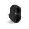 ADAPTADOR DOBLE TT 16A-250V NEGRO 1332-N