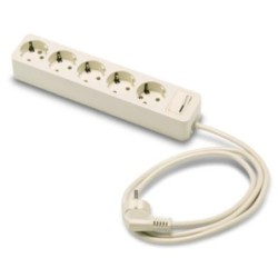 BASE 5 TOMAS/TT. C/INTERRUPTOR CABLE 1.5 M. 2625