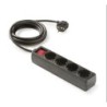 BASE 4 TOMAS TT C/INTERRUPTOR CABLE 1.5M. NEGRO