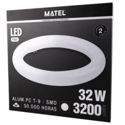 TUBO FLUORESCENTE LED T9 CIRCULAR 40CM 32W FRIA