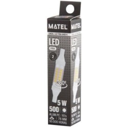BOMBILLA LED LINEAL 78MM R7S 5 WATIOS 360   FRIA