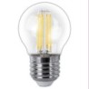 BOMBILLA LED FILAMENTO ESFERICA CLARA E27 4W 400LM