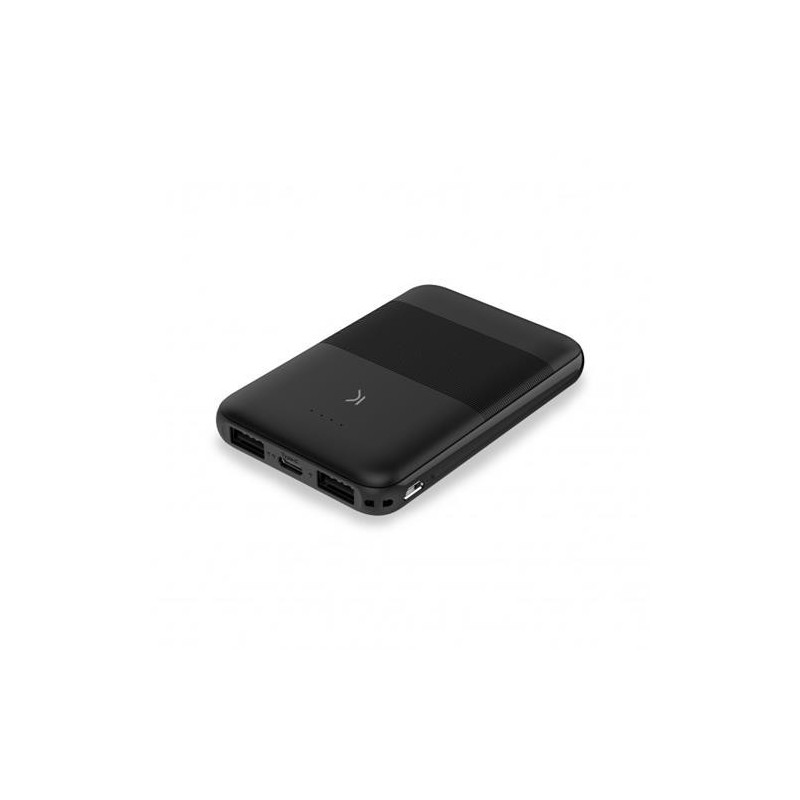 POWER BANK KSIX 5000 MAH USB+CAB USB+USB C-A NEGRO