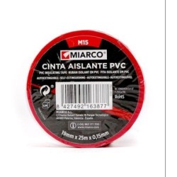 CINTA AISLANTE PVC M15 19X25 ROJO 17752