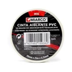 CINTA AISLANTE PVC M15 19X25 BLANCO 17147