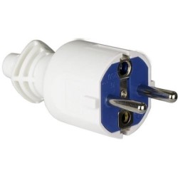 CLAVIJA TOMA TIERRA 2P+T 16A 250V BLANCA 706CB