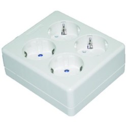 BASE BIPOLAR CUADRADO 4 TOMAS TT. 16 AH. 8104