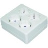 BASE BIPOLAR CUADRADO 4 TOMAS TT. 16 AH. 8104