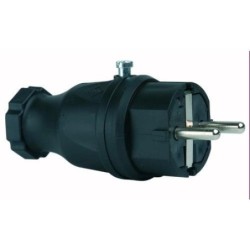 CLAVIJA GOMA 100% 16A 250V NEGRO CL507613