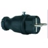 CLAVIJA GOMA 100% 16A 250V NEGRO CL507613