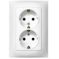 DOBLE BASE ENCHUFE C/TT BLANCO. SER 10 F1091459030
