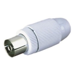 CONECTOR ANTENA HEMBRA-RECTO BLANCO 10534BL