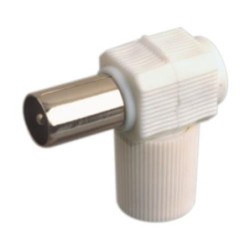 CONECTOR ANTENA MACHO-ACODADA BLANCO 10532BL