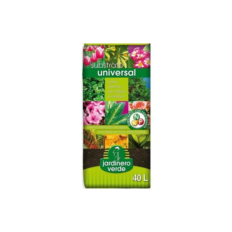 SUBSTRATO UNIVERSAL JARDINERO VERDE 40L.