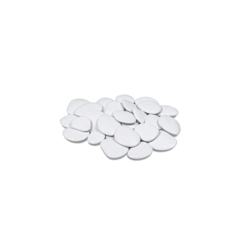 PIEDRAS DECORATIVAS PLASTICO (24UDS)  BLANCAS