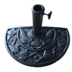 BASE PARASOL RESINA SEMICIRCULO 9KG  NEGRO  891304