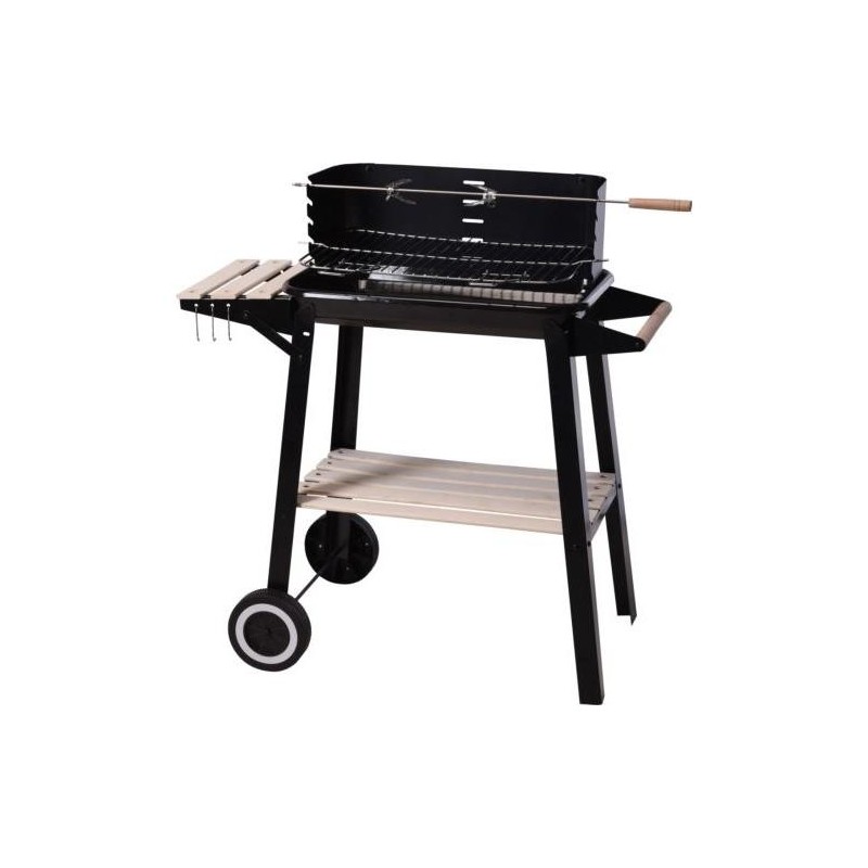 BARBACOA CARBON C.RUEDAS RECTAG.NEGRA X86000040