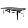 MESA FIJA DE ACERO Y TABLERO CRISTAL 150X90