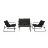 SET JARDIN 4 PLAZAS MARAJO ACERO Y TEXALINE GRIS