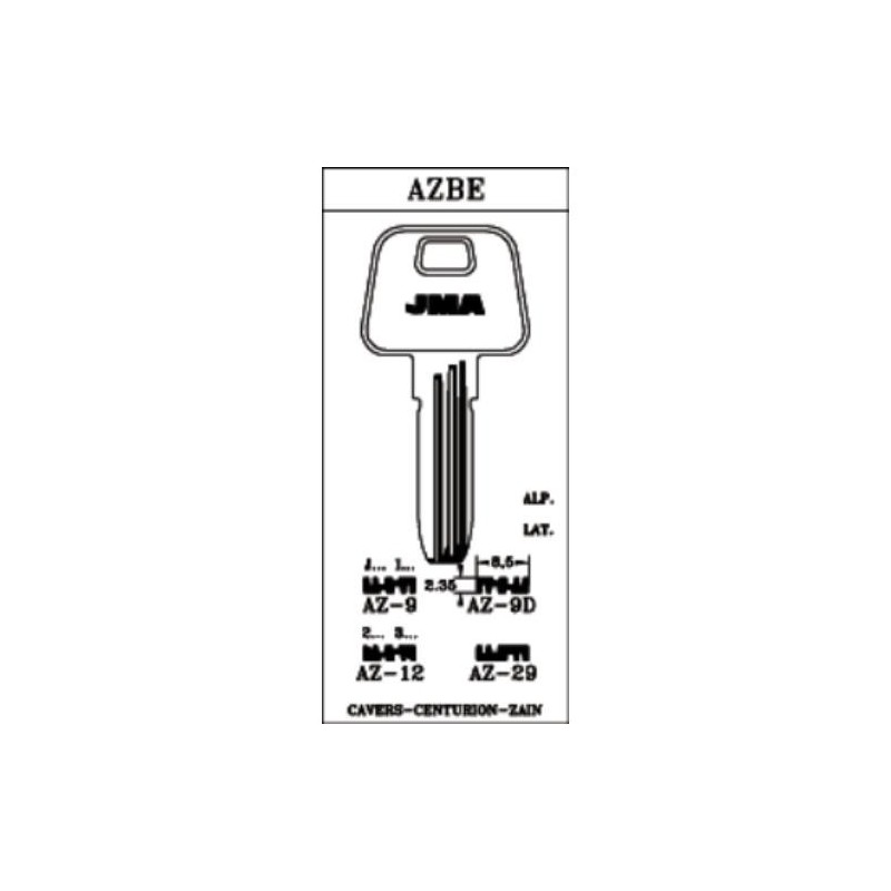 LLAVIN LATON SEGURIDAD PARA HS-7 AZ-29