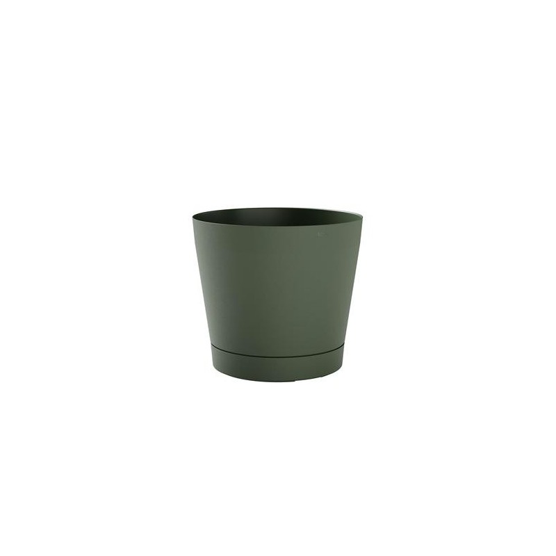 MACETA C/RESERVA AGUA+PLATO 29CM. VERDE