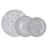 VAJILLA PORCELANA 12PZ AQUILEA GRIS BID