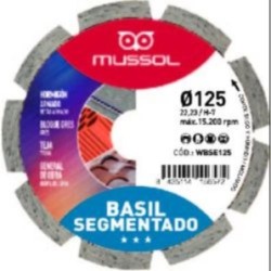 DISCO DIAMANTE BASIL SEGMENTADO 125MM EJE 22,2MM