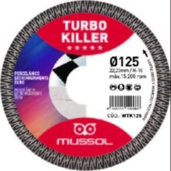 DISCO DIAMANTE TURBO KILLER 125MM EJE 22,2MM