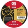 DISCO CORTE INOX G5 4 ESTRELLAS 125X1X22.23MM