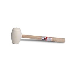 MAZA GOMA BLANCA CARA PLANA ESFERICA 250GR. 66905