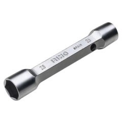 LLAVE TUBULAR EXAGONAL DOS BOCAS CROMO 6-7