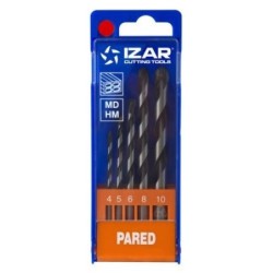 JUEGO 5 BROCAS PARED METAL DURO 1880 4 A 10MM.
