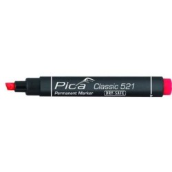 MARCADOR PERMANENTE PICA TIPO PINCEL ROJO