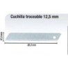 RECAMBIO HOJAS CUTTER MT-1 12.5 MM. (JUEGO 10)