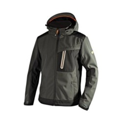 CHAQUETA SOFTSHELL TECH CARBON ASPHALT, T-3XL